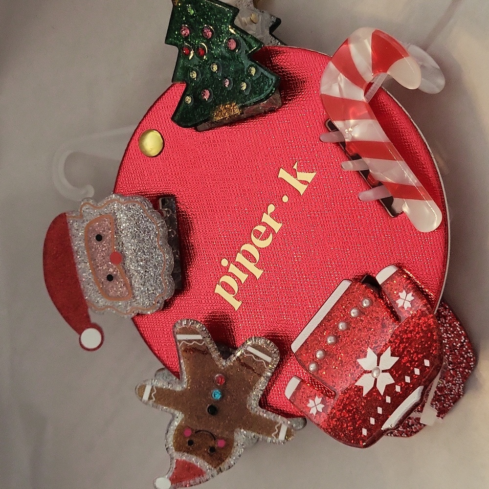Piper K Christmas Hairclips Santa Gingerbread Tree Candy Cane Ls Ty Le